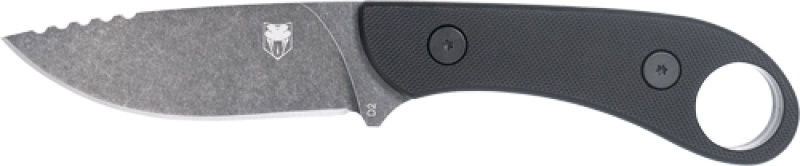 Cobratec D2 Skinner 3.75\" Full Tang Black G10 W\/Kydex Sheath