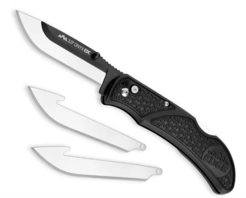 Outdoor Edge 3\" Onyx Edc Folding Blade Stainless Blades