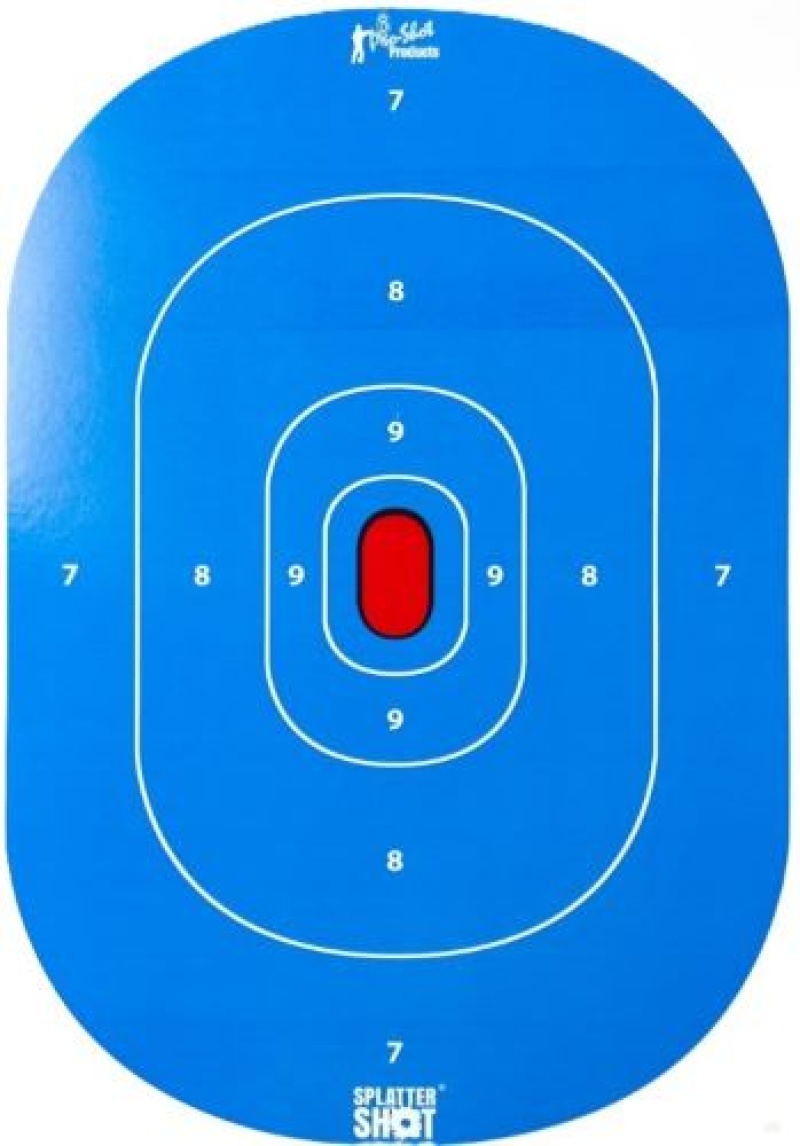 Splatter Shot Target 12\"X18\" Silhouette Low Light Blue 8Pk