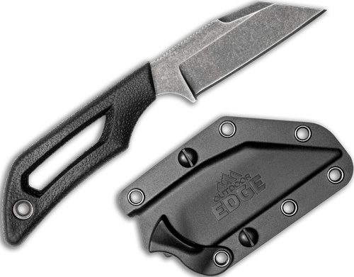 Outdoor Edge Pivot 2.6\" Fixed Wharncliffe Blk\/Ss W\/Sheath