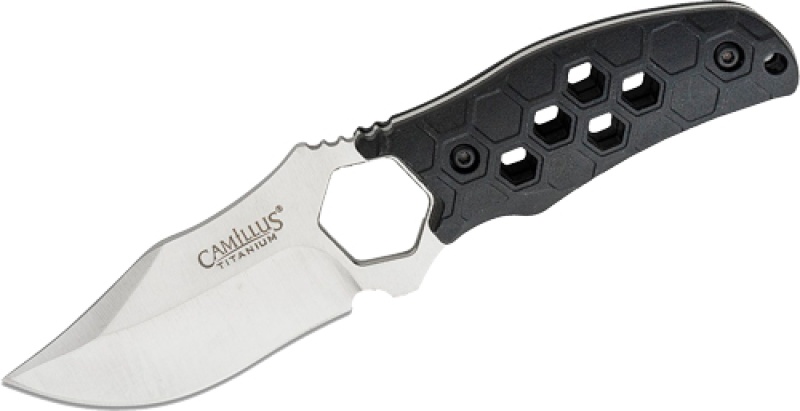 Camillus Comb Fixed Blade 3.5\" Ss Blade Honeycomb Black