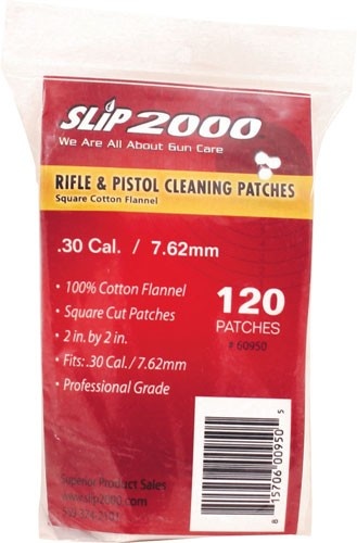 Slip 2000 Cleaning Patches 2\" Square .30\/7.62Mm 120-Pack!