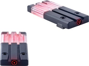 Meprolight Fiber Tritium Red Circle Dot Rear Sgt For Glock!