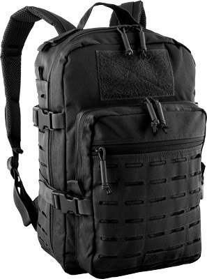 Red Rock Transporter Day Pack with Laser-Cut MOLLE Webb in Black