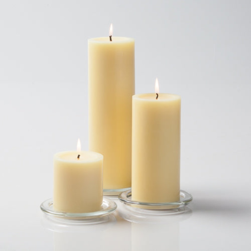 Richland Pillar Candles 3"X3", 3"X6" & 3"X9" Ivory Set Of 18