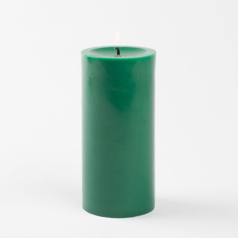 Richland 3"x6" Dark Green Pillar Candle