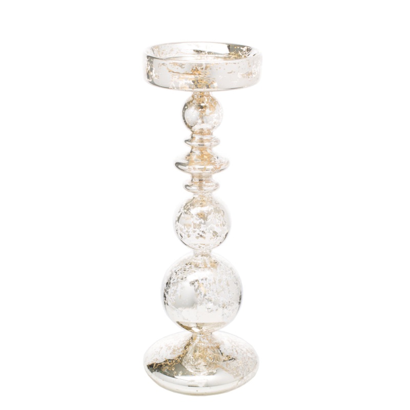 Richland Pillar Holder Unique Mercury Bubble - 11" - Set Of 6