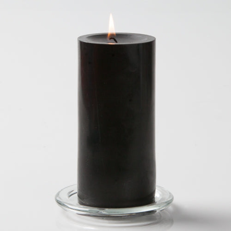 Richland 3"x6" Black Pillar Candles Set of 24
