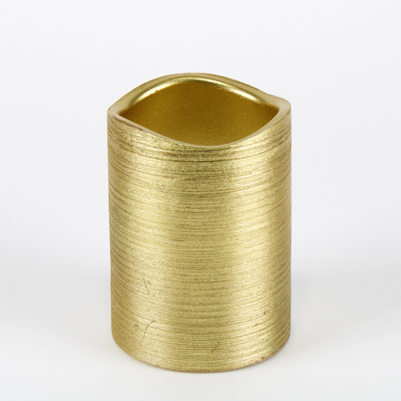 Richland Gold Metallic Wavy Top LED Candle Set of 12