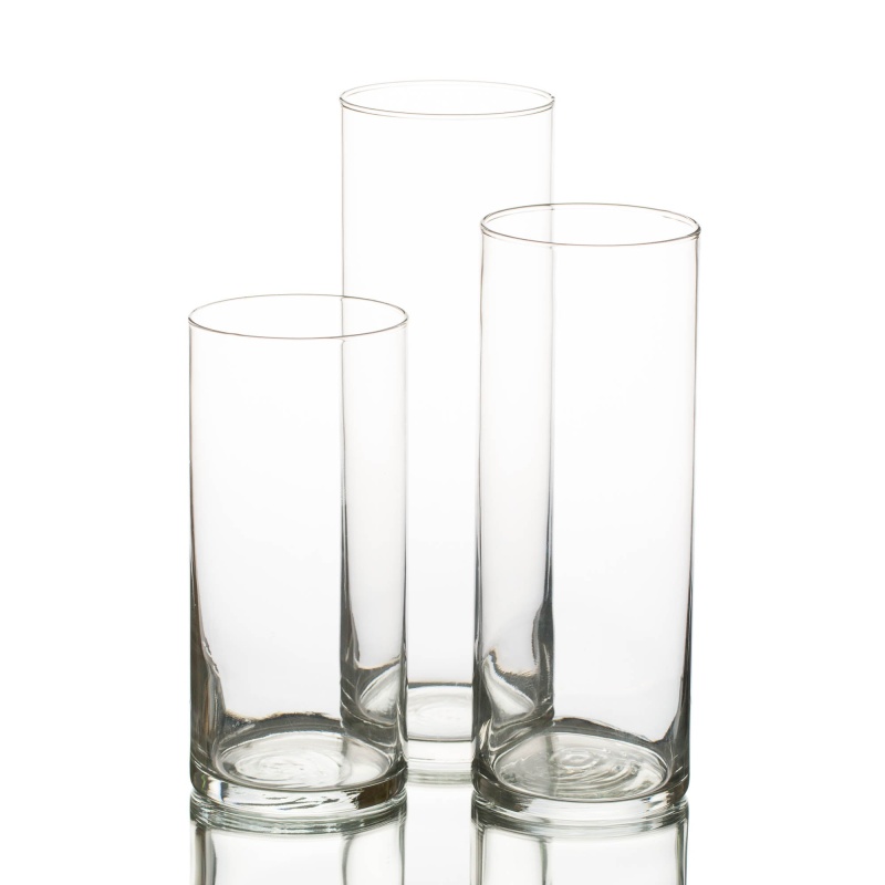 Eastland Cylinder Vases 7.5", 9" & 10.5" Set of 36