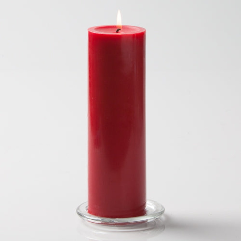 Richland Pillar Candles 3"X9" Red Set Of 24
