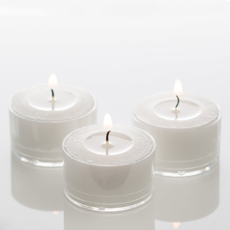 Richland Clear Extended Burn Tealight Candles White Unscented Set Of 400