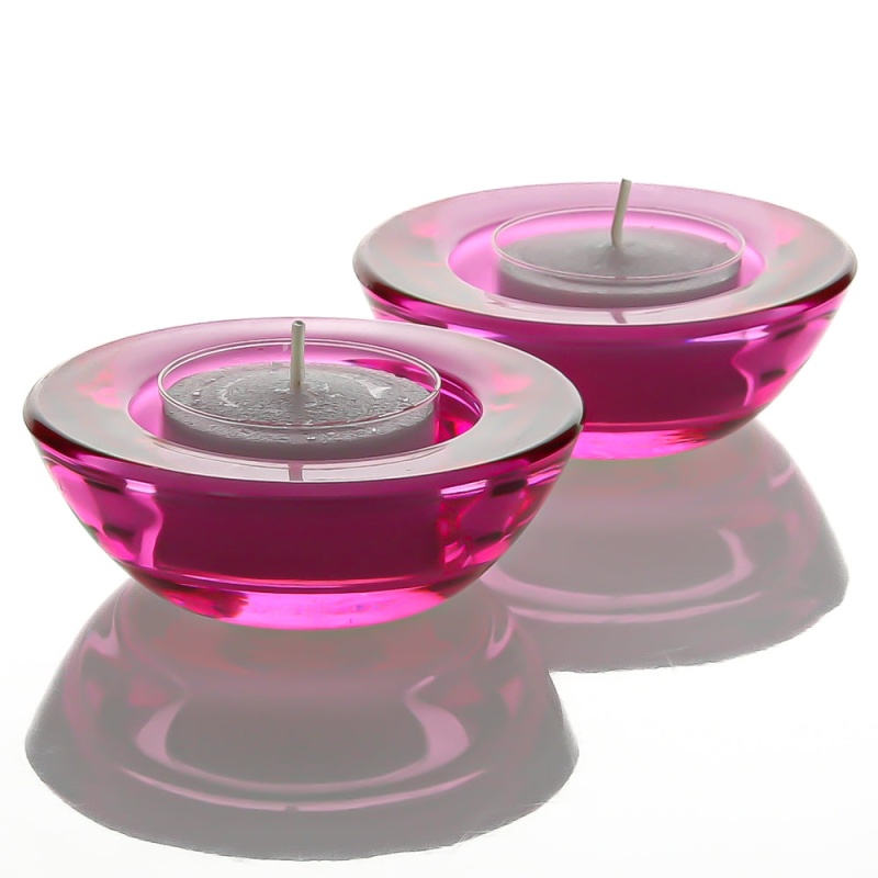 Eastland Chunky Tealight Candle Holder Pink Set Of 12