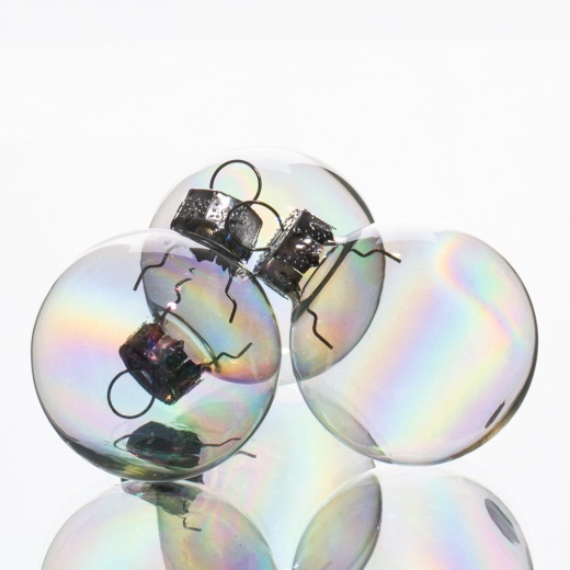 Richland Glass Ornaments 1.37” Iridescent Set Of 48